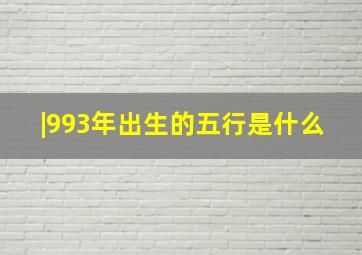 |993年出生的五行是什么